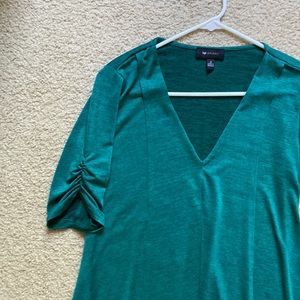 Green stretchy dress top.